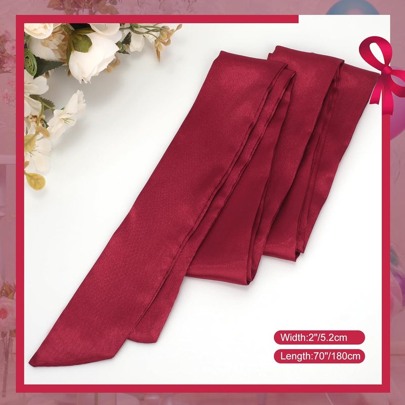 WHIPPY Sash Belt for Girls Dress Kids Long Waist Belts for Wedding Party 2'' Wide - Image 4